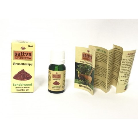 Baltā sandalkoka ēteriskā eļļa Sandalkoks, Sattva Ayurveda, 10ml