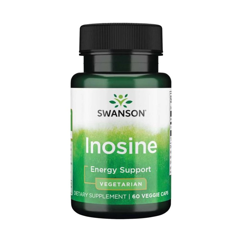 Inosīns, Swanson, 500 mg, 60 kapsulas Inosīns, Swanson, 500 mg, 60 kapsulas