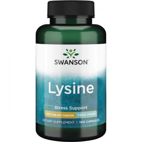 L-lizīns Lysine, Swanson, 500mg, 100 kapsulas