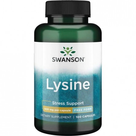 L-lizīns Lysine, Swanson, 500mg, 100 kapsulas