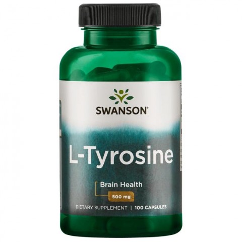 L-tirozīns, Swanson, 500 mg, 100 kapsulas