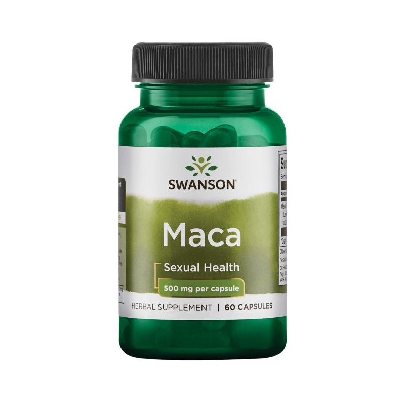 Maca, Swanson, 500mg, 60 kapsulas Maca, Swanson, 500mg, 60 kapsulas