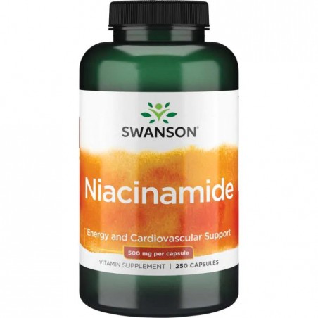 B3 vitamīns niacīns, Swanson, 500mg, 250 kapsulas
