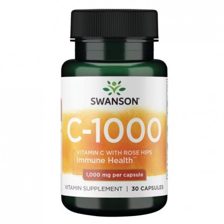 C vitamīns ar dadžu ekstraktu, Swanson, 1000mg, 30 kapsulas