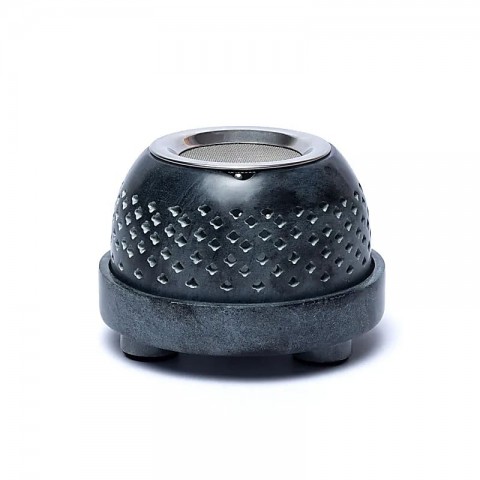 Multifunctional grey soapstone incense burner, 12cm