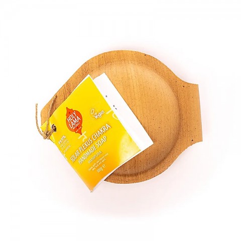 Solar Plexus Chakra Soap in Palm Leaf Manipura, Holy Lama, 100g