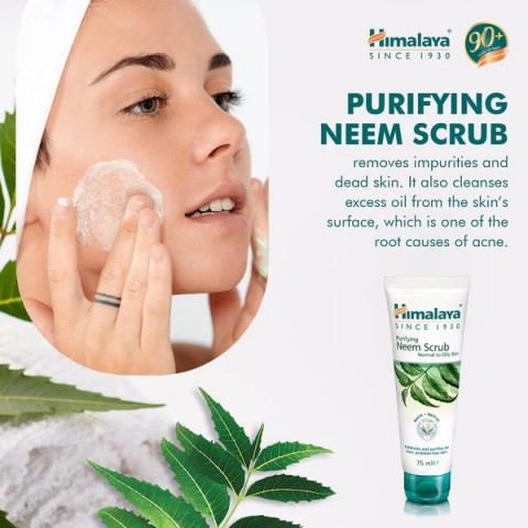 Attīrošs sejas skrubis Neem, Himalaya, 75ml