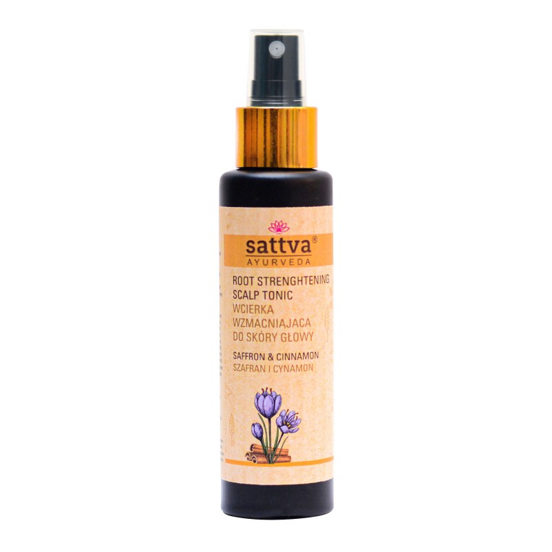 Matu un galvas ādas toniks Cinamon un Safron, Sattva Ayurveda, 100 ml