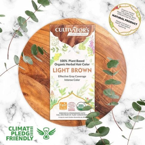 Augu bāzes gaiši brūna matu krāsa Light Brown, Cultivator's, 100g