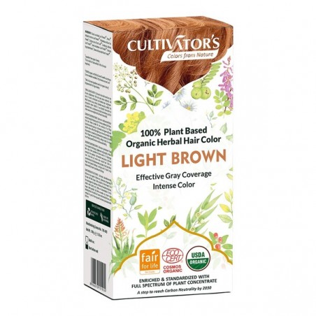 Augu bāzes gaiši brūna matu krāsa Light Brown, Cultivator's, 100g