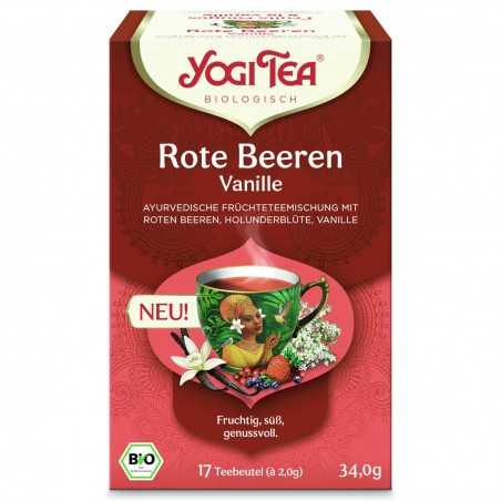 Garšvielu ogu tēja Berry Vanilla, Yogi Tea, 17 paciņas