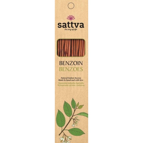 Benzoin incense sticks, Sattva Ayurveda, 15 pcs.