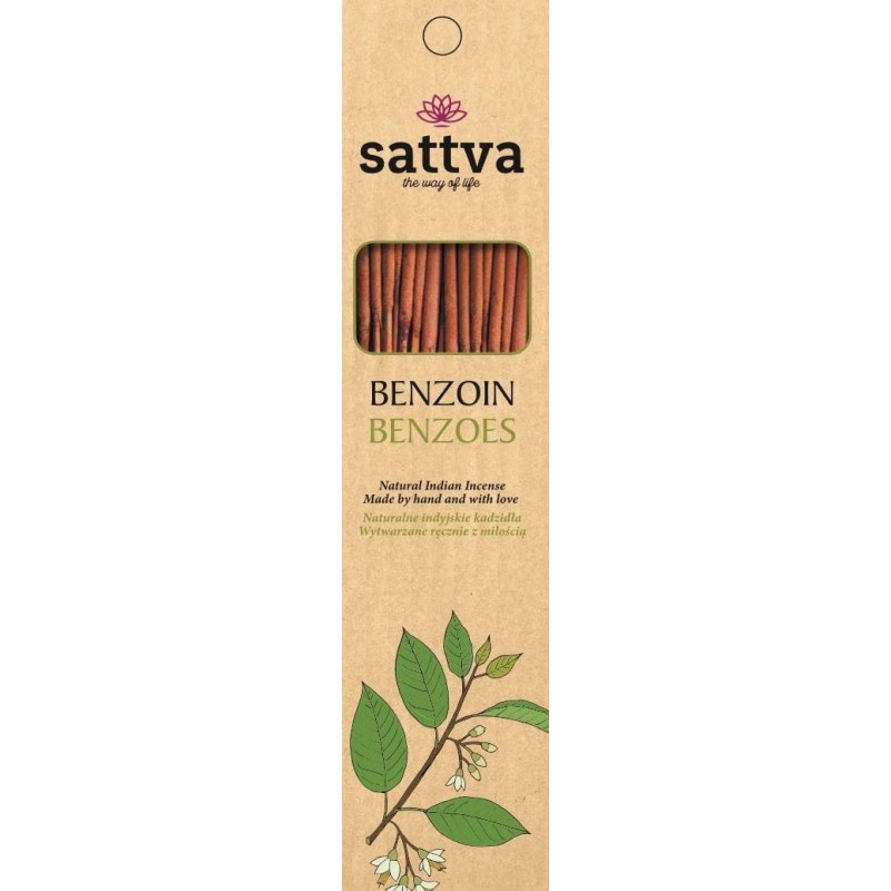 Benzoin incense sticks, Sattva Ayurveda, 15 pcs. Benzoin incense sticks, Sattva Ayurveda, 15 pcs.