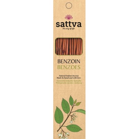 Benzoīna vīraka kociņi, Sattva Ayurveda, 15 gab.