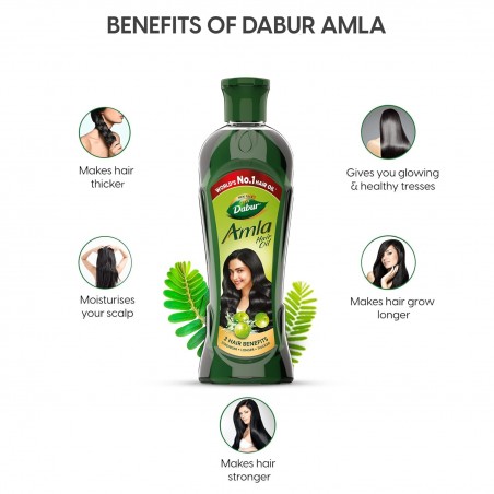 Stiprinoša matu eļļa Amla, Dabur, 180 ml