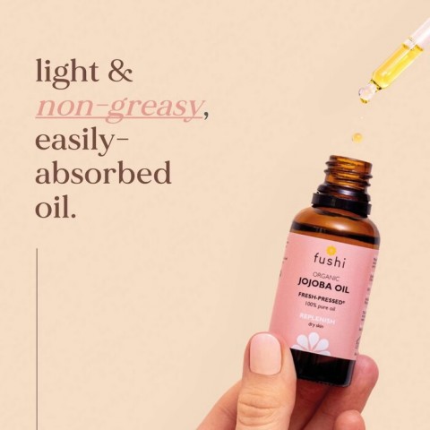 Jojoba Jojoba Oil Golden, cold pressed, organic, Fushi, 30ml