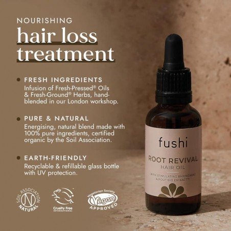 Eļļa matu sakņu atjaunošanai, organiska, Fushi, 30ml