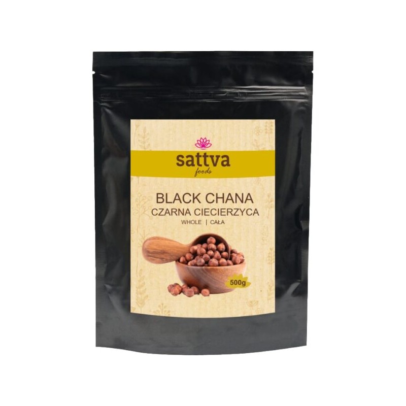Черный нут (Kala Chana), цельный, Sattva Foods, 500 г Черный нут (Kala Chana), цельный, Sattva Foods, 500 г