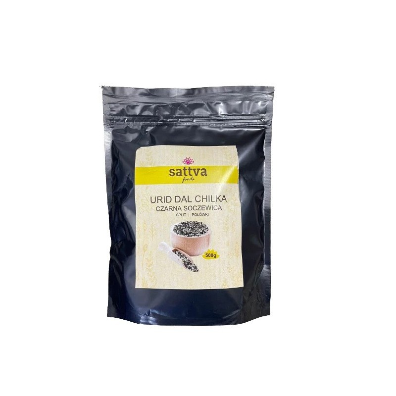 Broken Urid Dal Chilka beans (black gram), Sattva Foods, 500g Broken Urid Dal Chilka beans (black gram), Sattva Foods, 500g