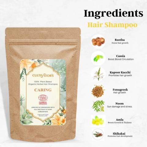 Aizsargājošs augu šampūns matu šampūns pulveris Caring, Cultivator's, 250g