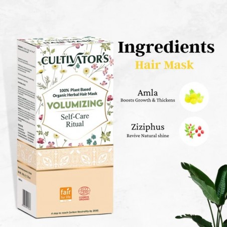 Augu maska matu maskas pūderis apjomam Volumizing, Cultivator's, 100g