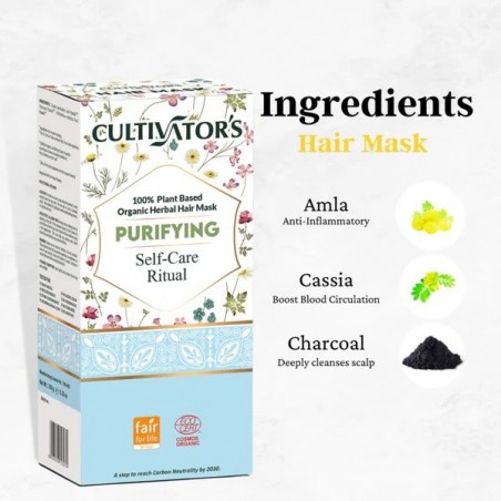 Attīrošs augu matu maskas pulveris Purifying, Cultivator's, 100g