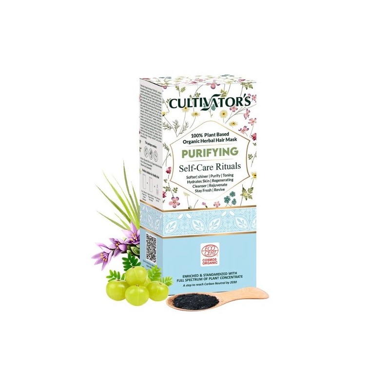 Attīrošs augu matu maskas pulveris Purifying, Cultivator's, 100g Attīrošs augu matu maskas pulveris Purifying, Cultivator's, 100g