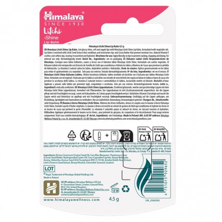 Litchi Gloss lūpu balzams, Himalaya, 4,5g