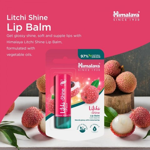 Litchi Gloss Lip Balm, Himalaya, 4.5g