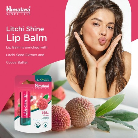Litchi Gloss Lip Balm, Himalaya, 4.5g