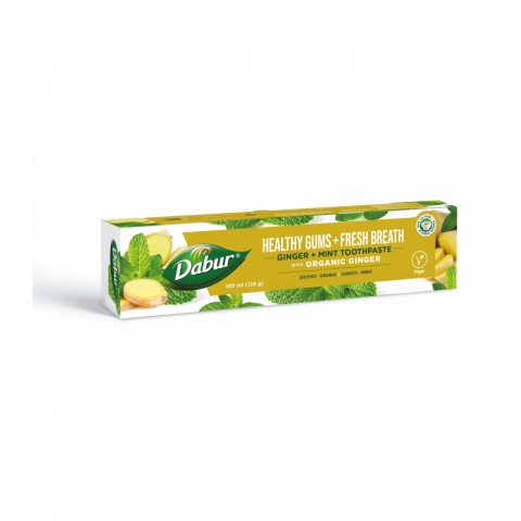 Zāļu zobu pasta ingvera piparmētra Veselīgas smaganas, Dabur, 100 ml