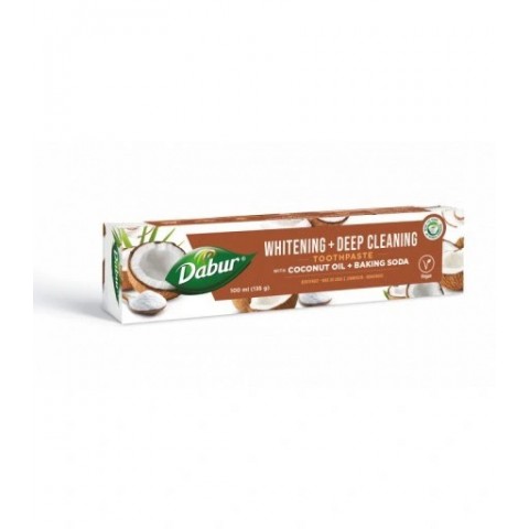 Balinoša zobu pasta ar kokosriekstu eļļu un dzeramo sodu, Dabur, 100 ml