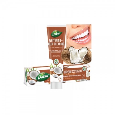 Balinoša zobu pasta ar kokosriekstu eļļu un dzeramo sodu, Dabur, 100 ml