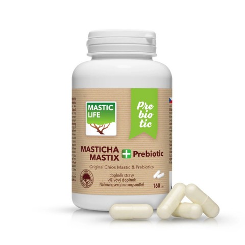Mastikas ar prebiotikām pret Helicobacter Mastic+, Mastic Life, 160 kapsulas