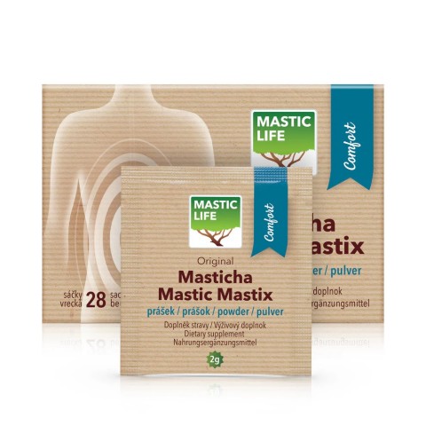 Mastikas pret Helikobaktērijām ar prebiotikām Comfort, Mastic Life, 28 paciņas