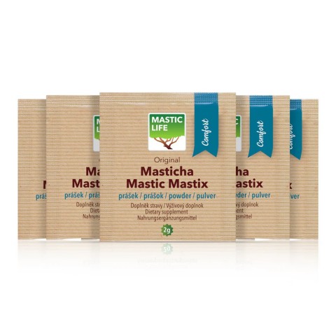 Mastikas pret Helikobaktērijām ar prebiotikām Comfort, Mastic Life, 28 paciņas