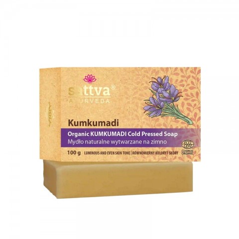 Ziepes ar safrānu Kumkumadi, organiskas, Sattva Ayurveda, 100g