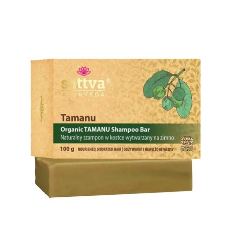 Tamanu cietais šampūns, organisks, Sattva Ayurveda, 100g