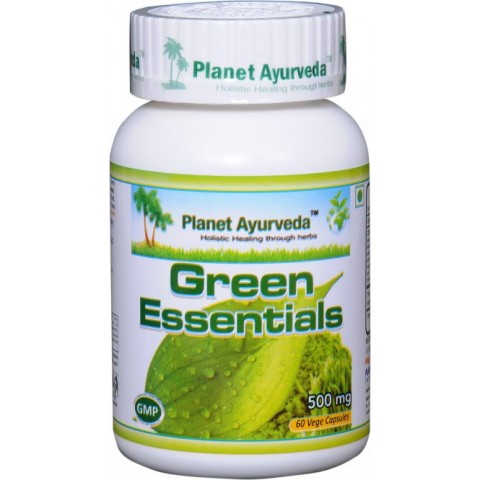 Maisto papildas "Green Essentials", Planet Ayurveda, 60 kapsulių