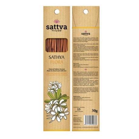 Ароматические палочки с цветочным ароматом Sathya Flora, Sattva Ayurveda, 15 шт.