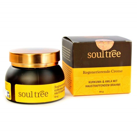 Atjaunojošs sejas krēms ar kurkumu, amlu un brahmi SoulTree, 60 ml