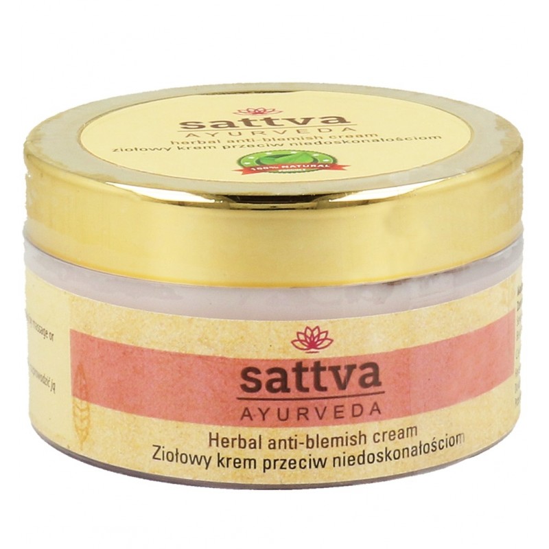 Sejas krēms pret plankumiem Anti Blemish, Sattva Ayurveda, 50 g