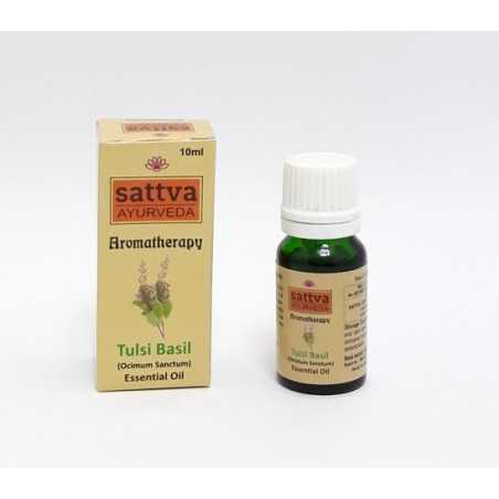 Šventojo baziliko eterinis aliejus TULSI, Sattva Ayurveda, 10ml