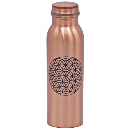 Copper drink-bottle Flower of Life, Yogi & Yogini, 750ml