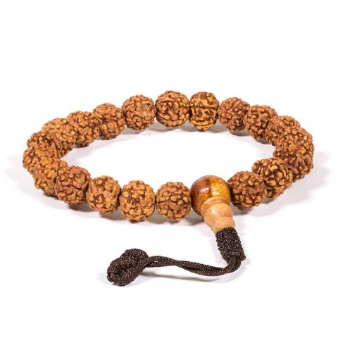 Rudraksha bracelet Mala, 21 beads, 0.8cm