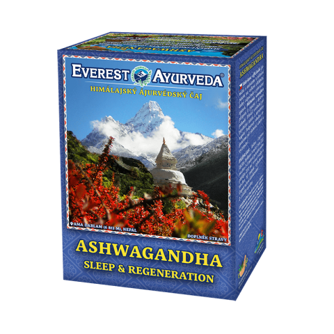 Ājurvēdas Himalaju tēja Ashwagandha, birstoša, Everest Ayurveda, 100g