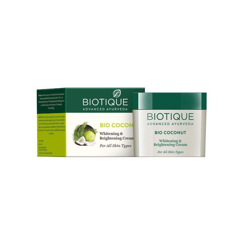 Balinantis ir šviesinantis veido kremas su kokosu "BIO COCONUT", Biotique, 50g