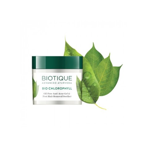 Gēls sejai pret pūtītēm ar hlorofilu Bio Chlorophyll Anti-acne Gel, Biotique, 50 g