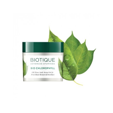 Gēls sejai pret pūtītēm ar hlorofilu Bio Chlorophyll Anti-acne Gel, Biotique, 50 g