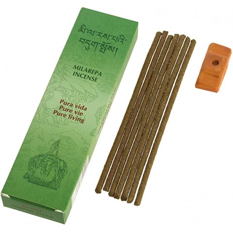 Тибетские ароматические палочки Milarepa Pure Living, с держателем, 20 палочек